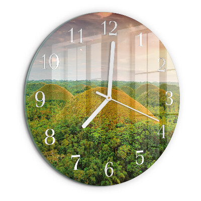 Horloge ronde Paysage