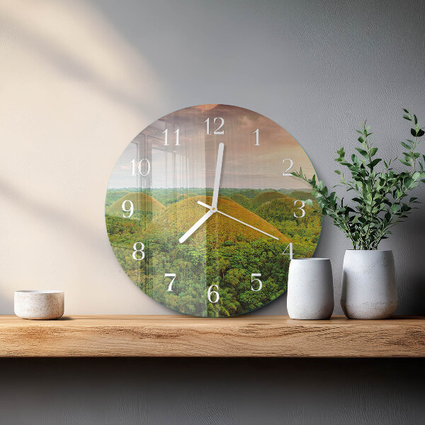 Horloge ronde Paysage