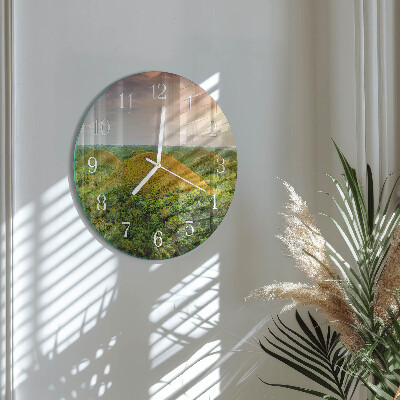 Horloge ronde Paysage