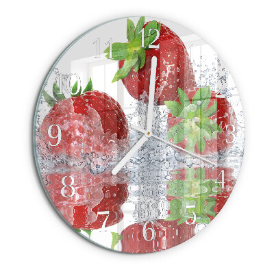 Horloge ronde Fraises