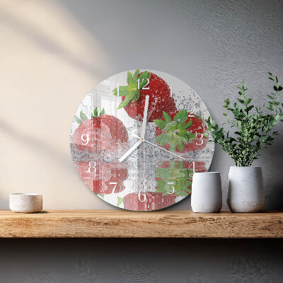 Horloge ronde Fraises
