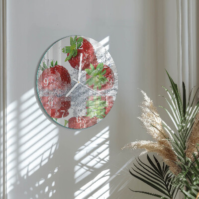 Horloge ronde Fraises