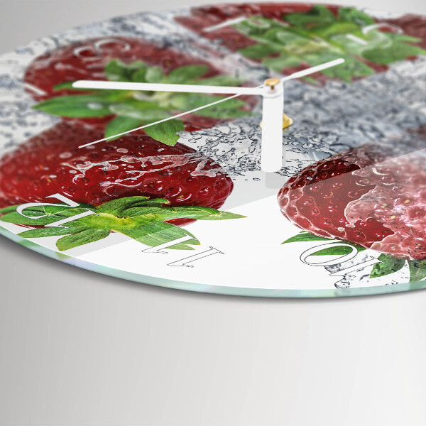 Horloge ronde Fraises