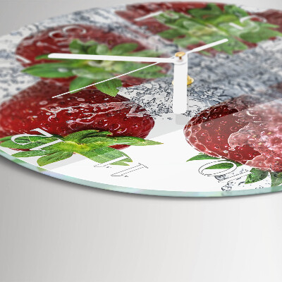 Horloge ronde Fraises