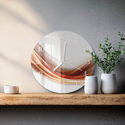 Horloge ronde Lignes abstraites