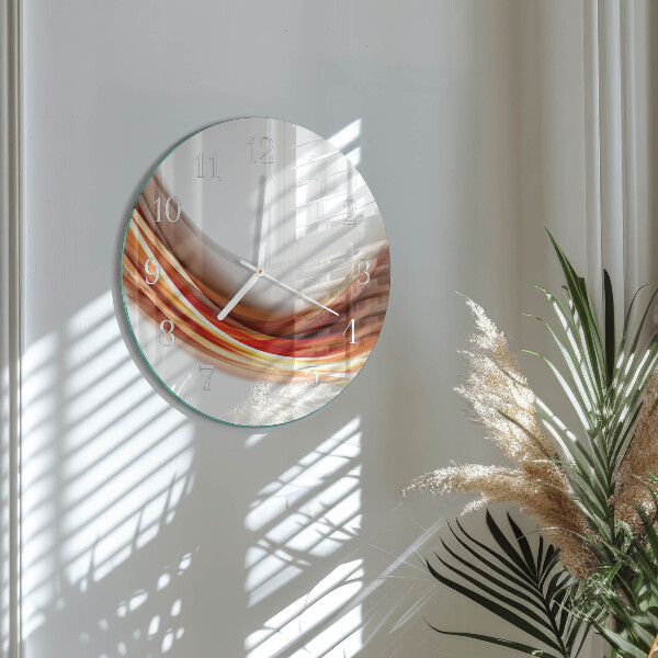 Horloge ronde Lignes abstraites