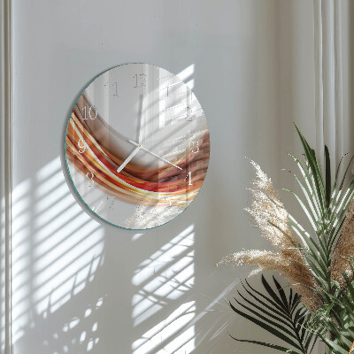 Horloge ronde Lignes abstraites