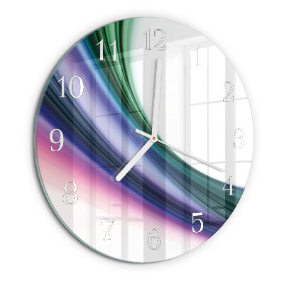 Horloge ronde Lignes abstraites