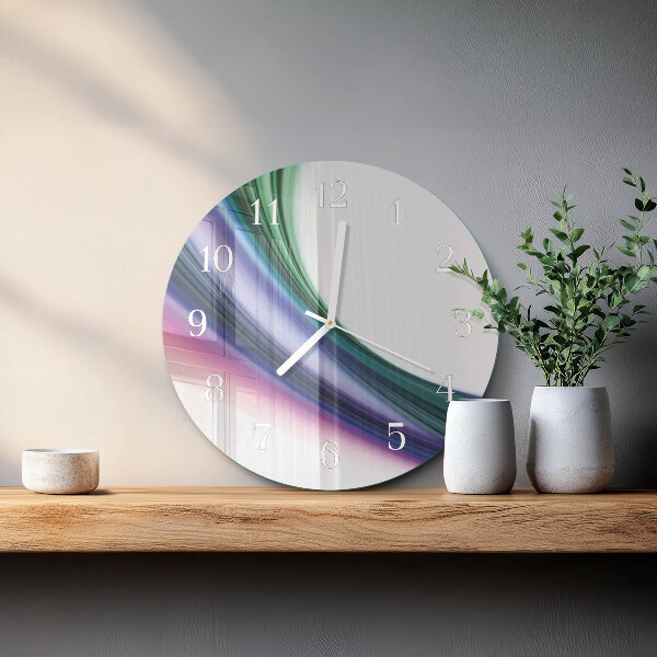 Horloge ronde Lignes abstraites