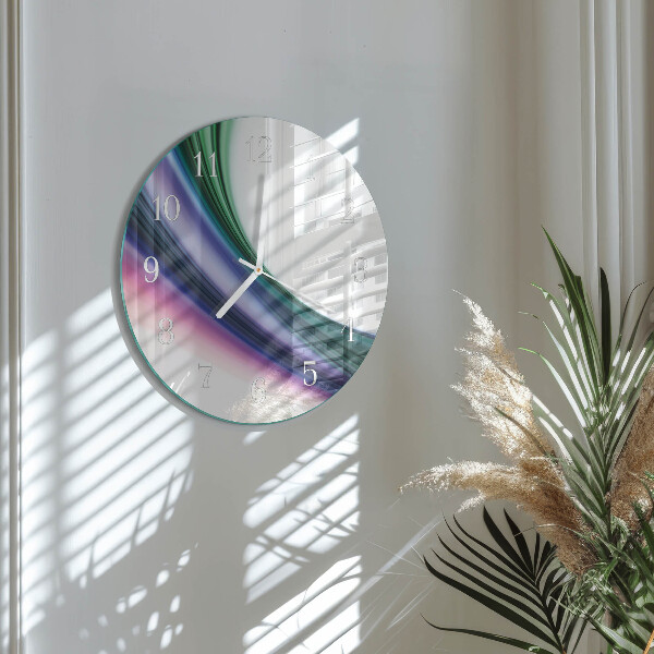 Horloge ronde Lignes abstraites