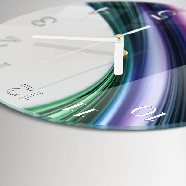 Horloge ronde Lignes abstraites