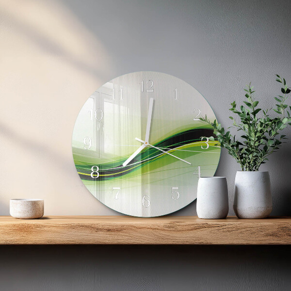 Horloge ronde Lignes abstraites