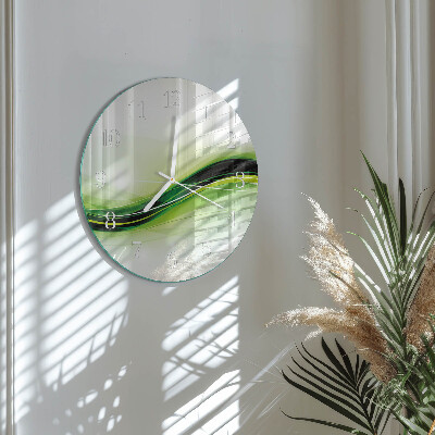 Horloge ronde Lignes abstraites