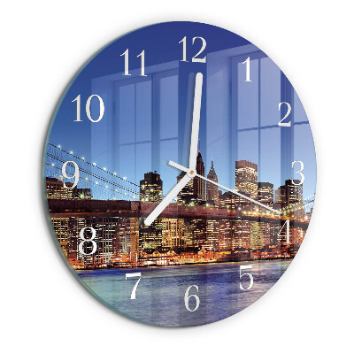 Horloge ronde Pont horizontal