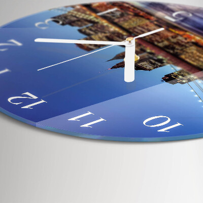 Horloge ronde Pont horizontal