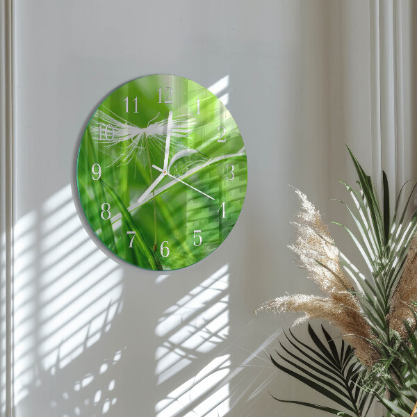 Horloge ronde Herbe