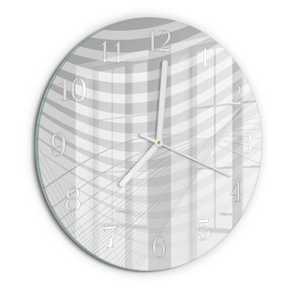 Horloge ronde Lignes abstraites