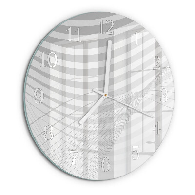 Horloge ronde Lignes abstraites
