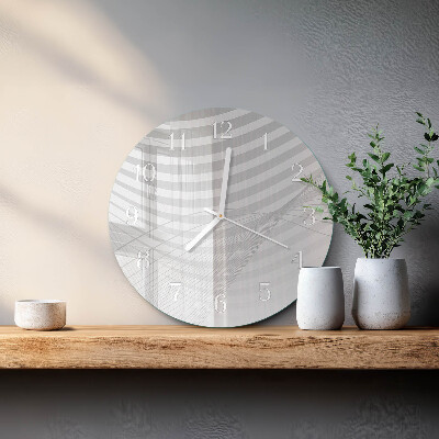 Horloge ronde Lignes abstraites