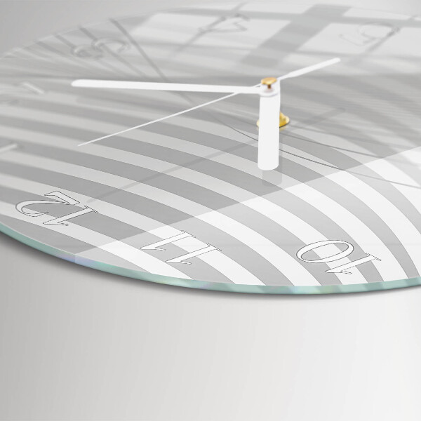 Horloge ronde Lignes abstraites