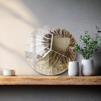 Horloge ronde Pissenlit