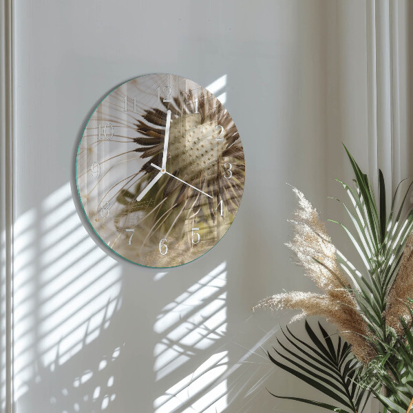 Horloge ronde Pissenlit