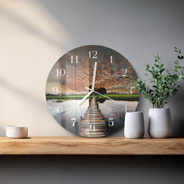 Horloge ronde Pont de prairie