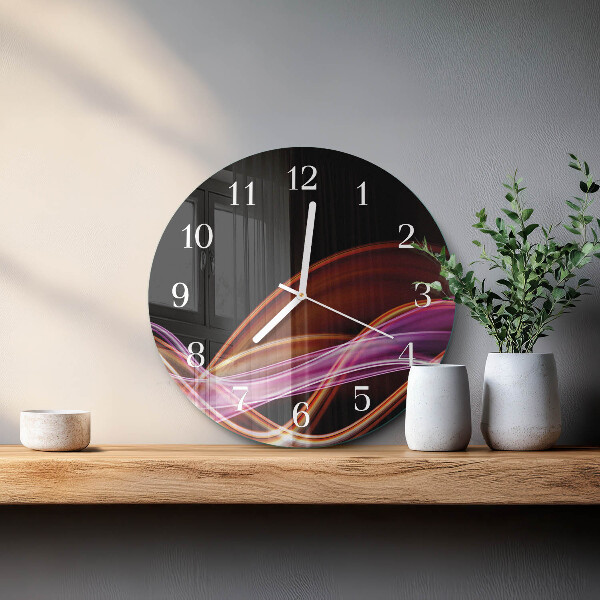 Horloge ronde Art abstrait
