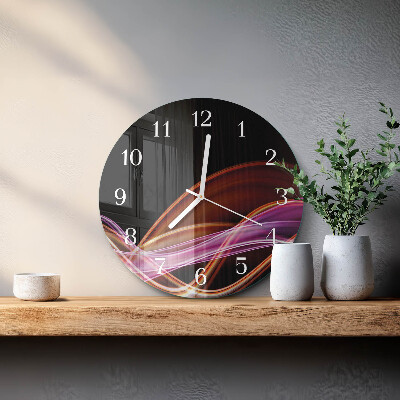 Horloge ronde Art abstrait