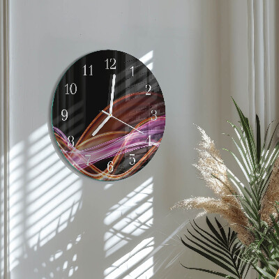 Horloge ronde Art abstrait