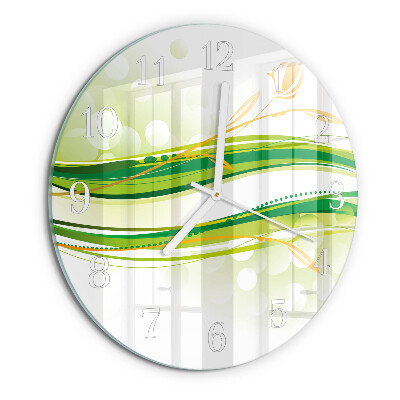 Horloge ronde Lignes abstraites