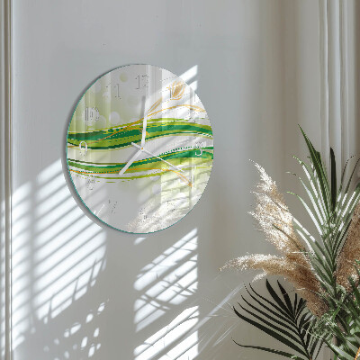 Horloge ronde Lignes abstraites