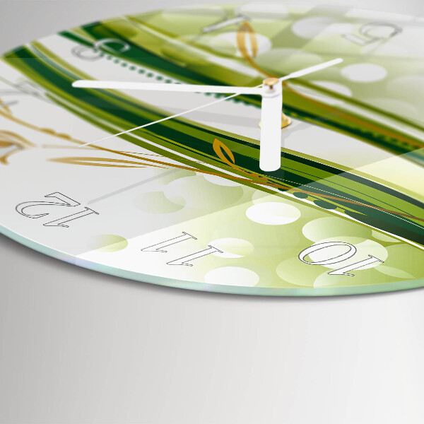 Horloge ronde Lignes abstraites