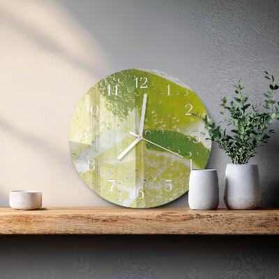 Horloge ronde Eau de chaux
