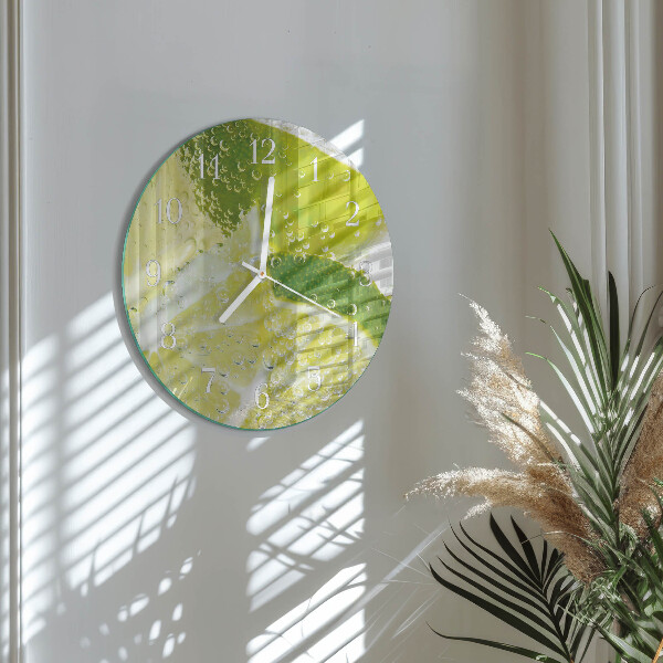 Horloge ronde Eau de chaux