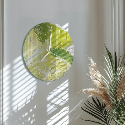 Horloge ronde Eau de chaux