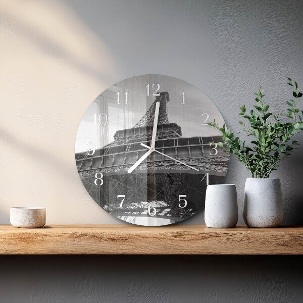Horloge ronde Tour Eiffel Paris