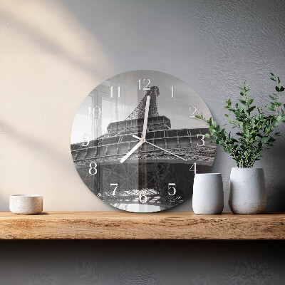Horloge ronde Tour Eiffel Paris