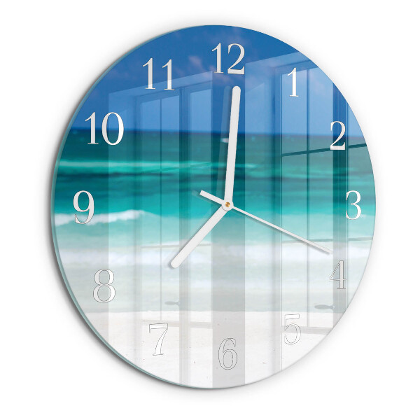Horloge ronde Plage Mer