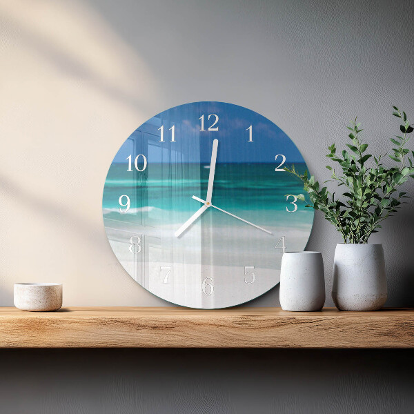 Horloge ronde Plage Mer