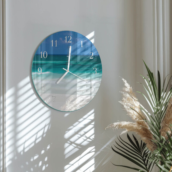 Horloge ronde Plage Mer