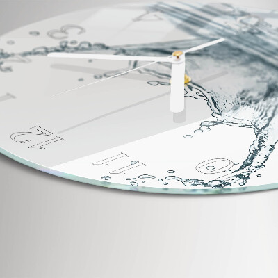 Horloge ronde Eau