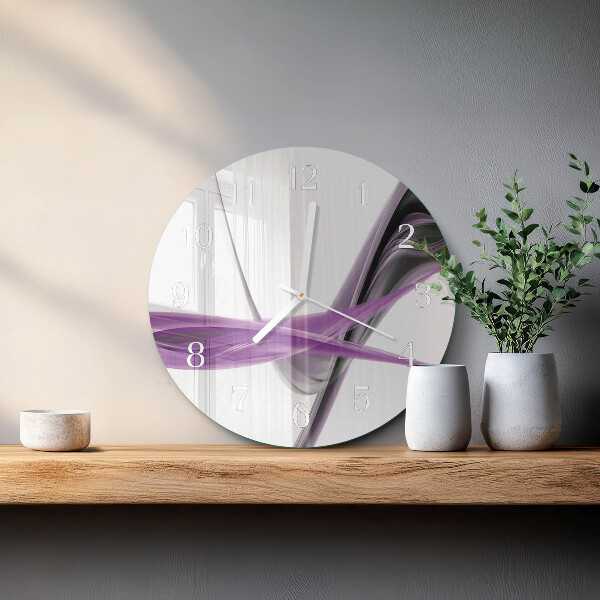Horloge ronde Fumée abstraite