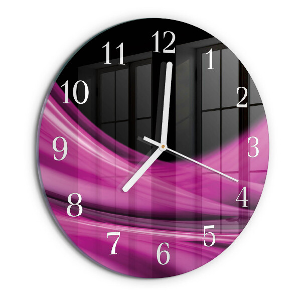 Horloge ronde Lignes abstraites
