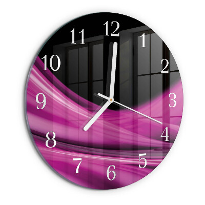 Horloge ronde Lignes abstraites