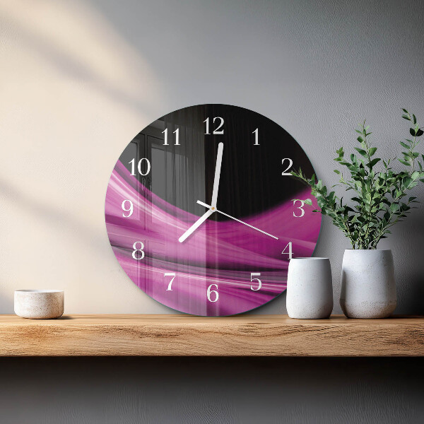 Horloge ronde Lignes abstraites