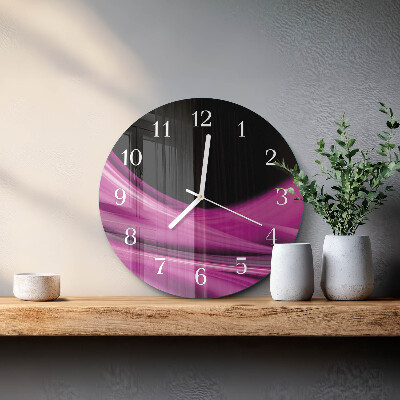 Horloge ronde Lignes abstraites