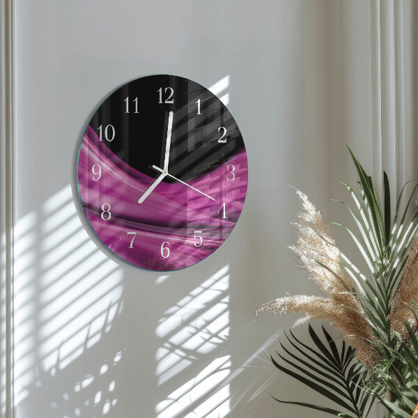 Horloge ronde Lignes abstraites