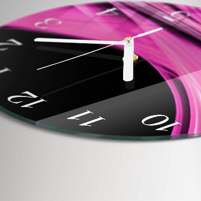 Horloge ronde Lignes abstraites