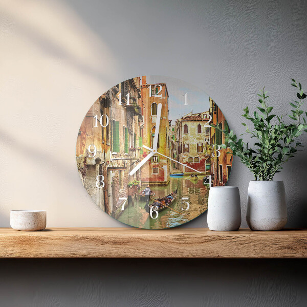 Horloge ronde Le bateau vénitien